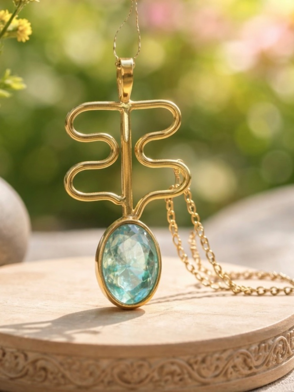 New Handmade Emerald Pendant – 2.3ct 14K Yellow Gold – Gift for Her -no chain